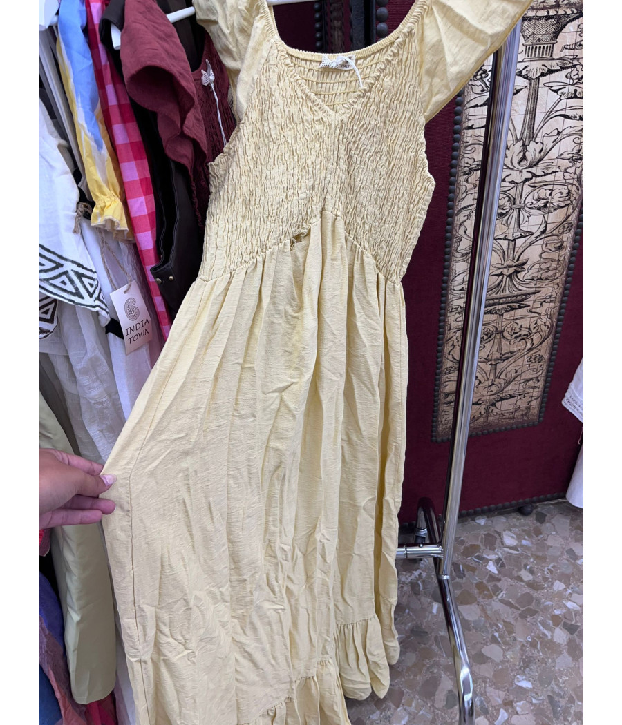 TARA Vestido Caribe Mostaza