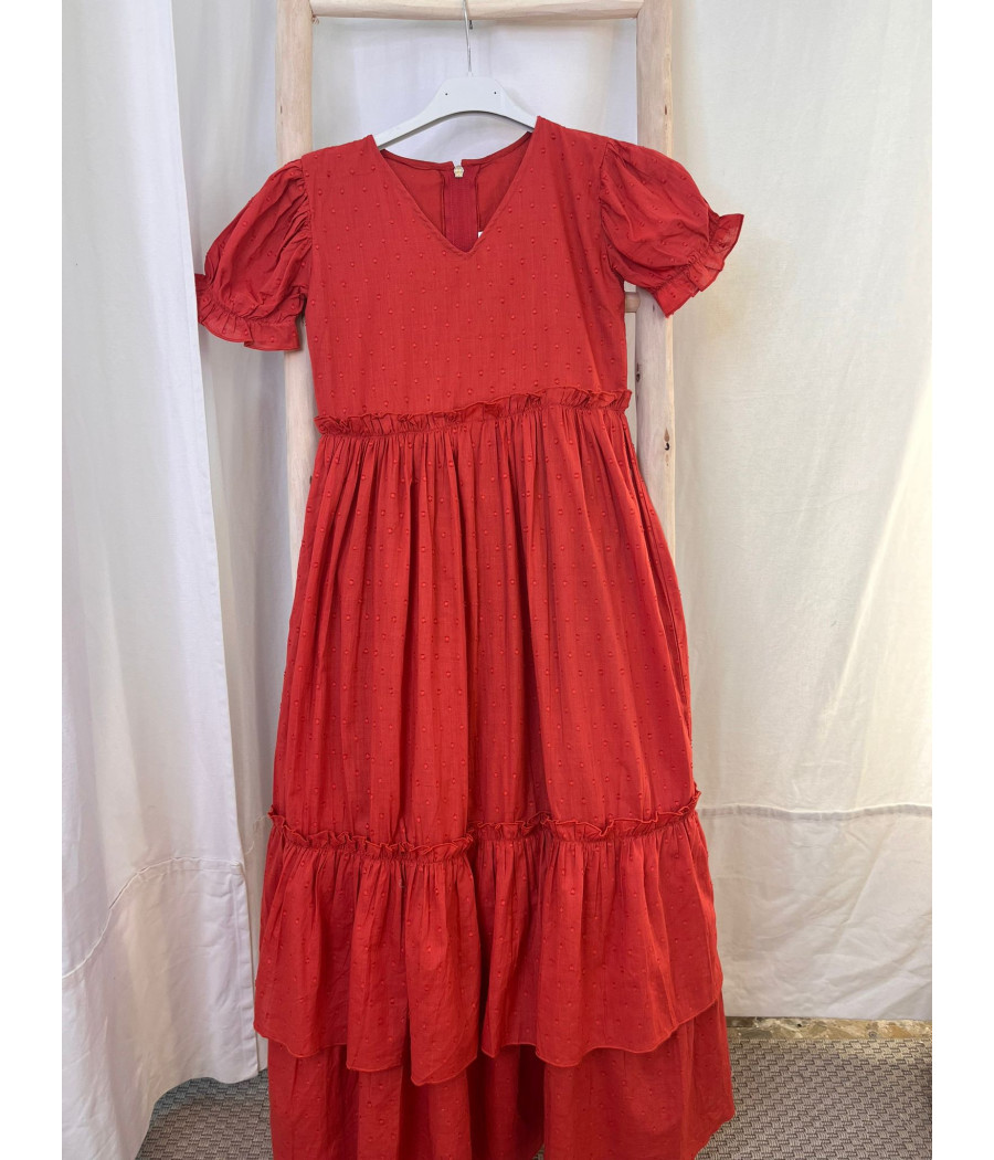 Bata Rociera Plumeti Niña Rojo