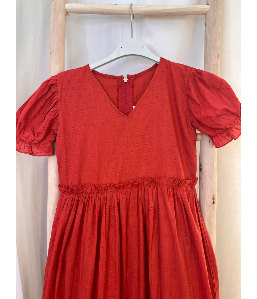 Bata Rociera Plumeti Niña Rojo