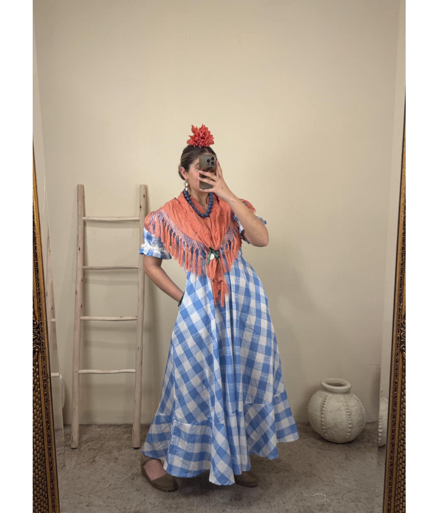 Bata Rociera Rocío Celeste